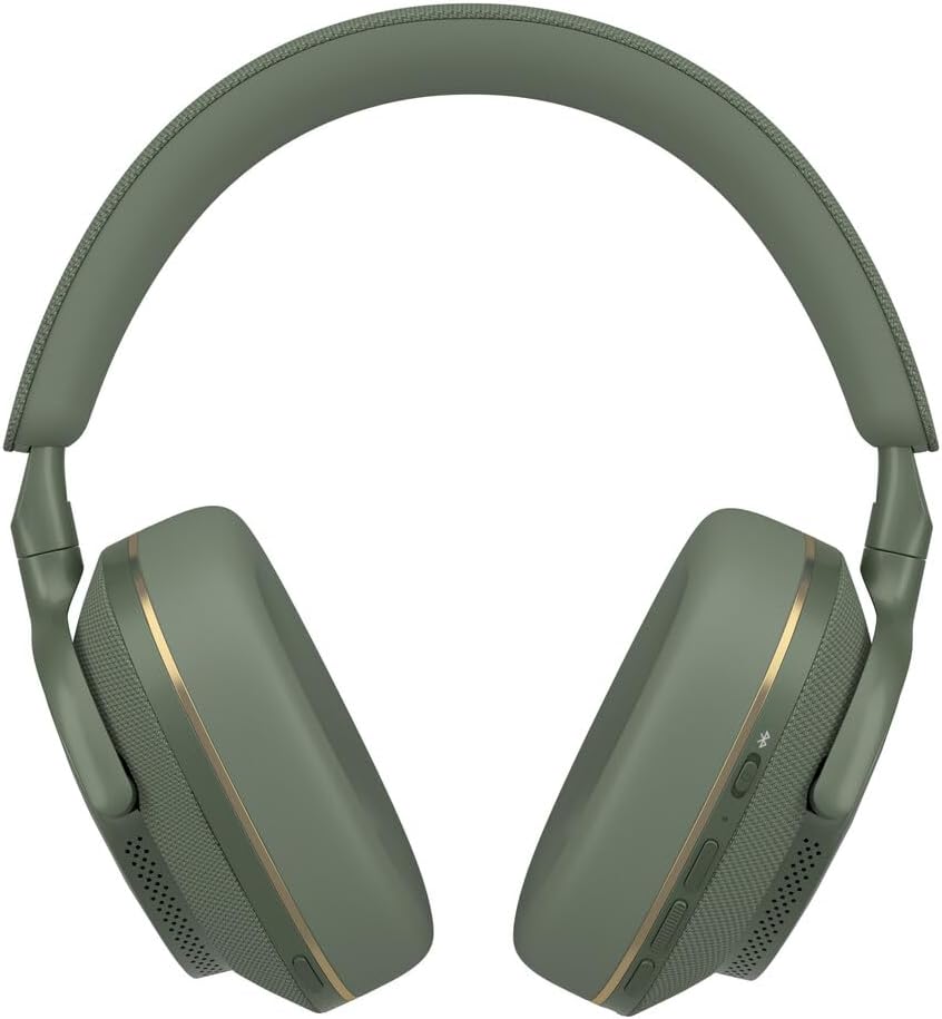 Bowers & Wilkins PX7 S2e Noise Cancelling Wireless Over Ear Headphones with Qualcomm aptX™ Adaptive & Quick Charge, 30 Hours of Playback and Six Built-In Microphone - Forest Green