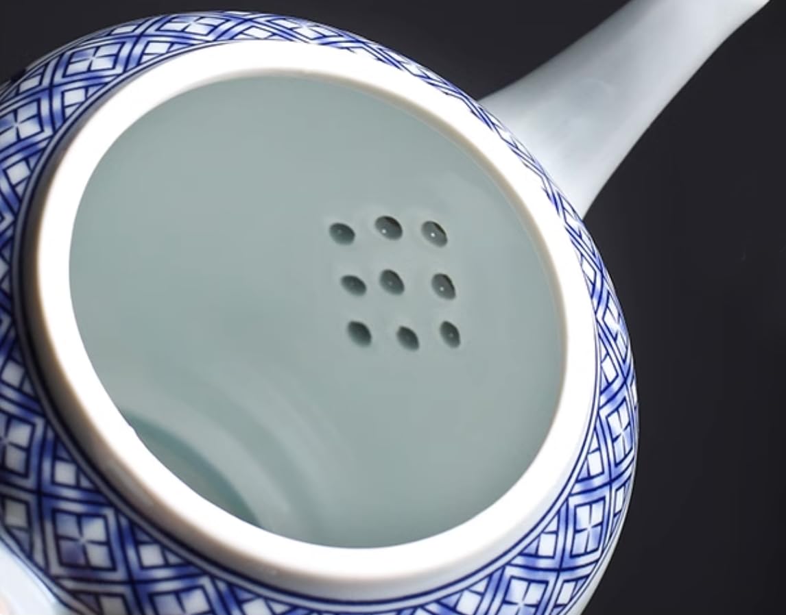Théière en Porcelaine Bleue et Blanche - 28oz | Pour 3 à 4 Tasses