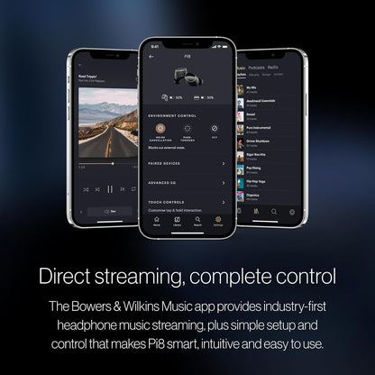 Bowers & Wilkins Pi8 True Wireless Earbuds, Noise Cancelling Earphones with 24-Bit Audio, aptX™ Lossless Bluetooth Ear buds, 6-Mic ANC, Smart Charging Case with Audio Retransmission - Jade Green