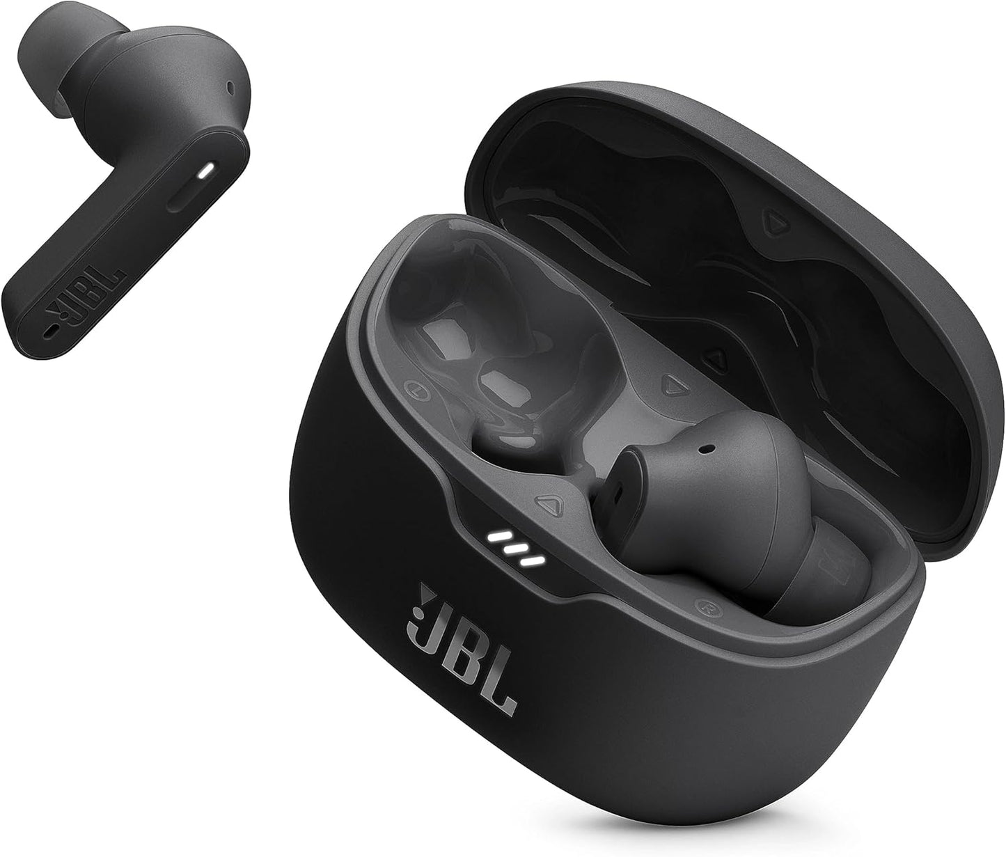 JBL Tune Beam Wireless Bluetooth Earphones, Water-Resistant and Noise-Cancelling Headphones with 48-Hour Battery Life, Black
