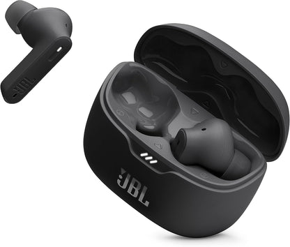 JBL Tune Beam Wireless Bluetooth Earphones, Water-Resistant and Noise-Cancelling Headphones with 48-Hour Battery Life, Black